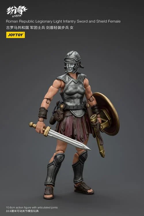 Female Legionary Light Infantry with Sword and Shield Strife Roman Republic 1/18 Scale Action Figure
