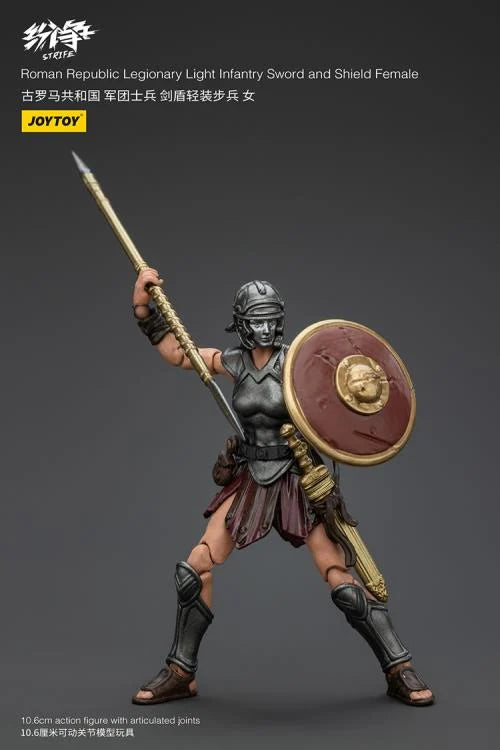 Female Legionary Light Infantry with Sword and Shield Strife Roman Republic 1/18 Scale Action Figure