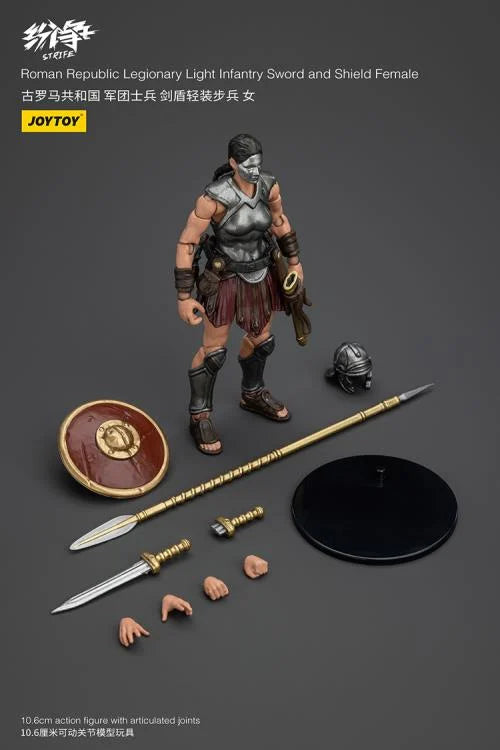 Female Legionary Light Infantry with Sword and Shield Strife Roman Republic 1/18 Scale Action Figure