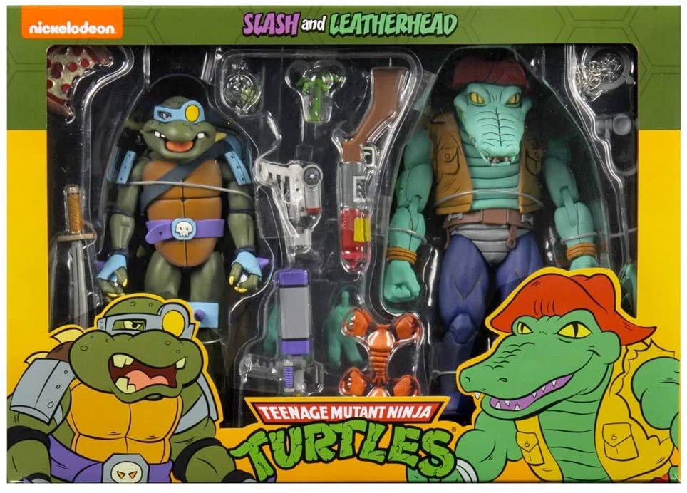 NECA Teenage Mutant Ninja Turtles - Leatherhead and Slash (Cartoon)