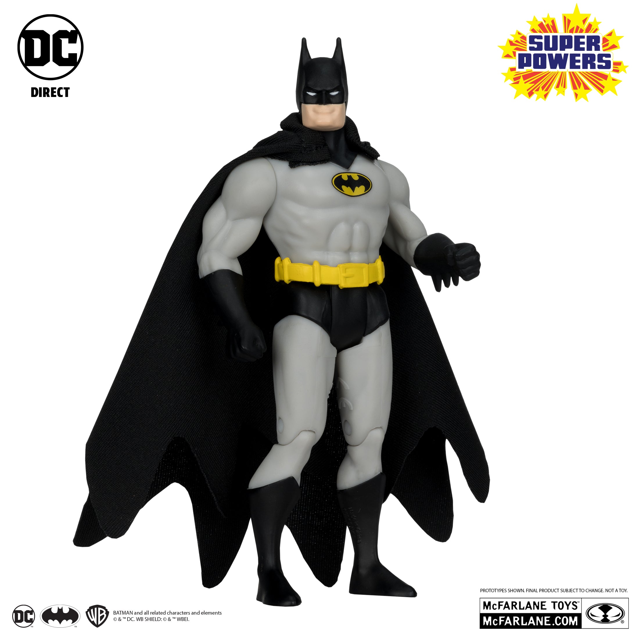 Batman Black & Grey Action Figure DC Comics DC Super Powers McFarlane Toys