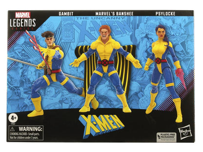 The Uncanny X-Men 60th Anniversary Marvel Legends - Banshee, Gambit, & Psylocke Three-Pack
