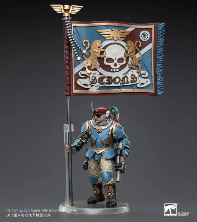 JOYTOY Warhammer 40k - Astra Militarum Tempestus Scions Command Squad 55th Kappic Eagles Banner Bearer