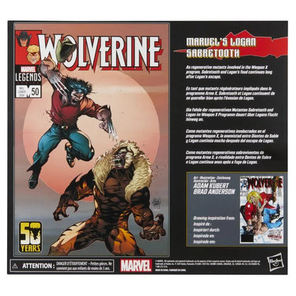 Wolverine 50th Anniversary Marvel Legends - Logan and Sabretooth Two-Pack