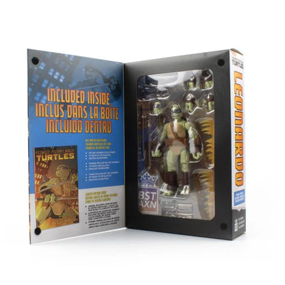 Teenage Mutant Ninja Turtles - BST AXN Leonardo (Ver. 2) Figure & Comic Set