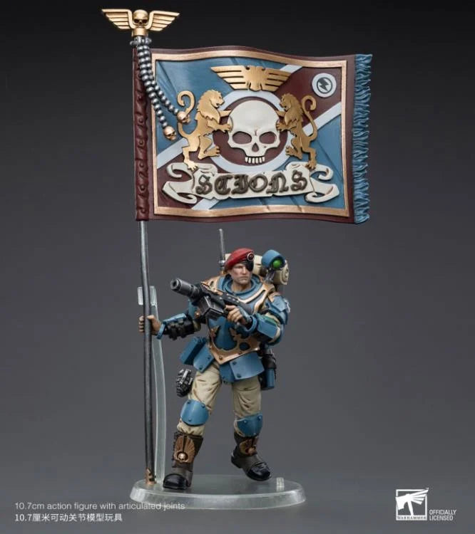 JOYTOY Warhammer 40k - Astra Militarum Tempestus Scions Command Squad 55th Kappic Eagles Banner Bearer