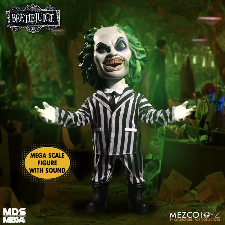 Mega Scale Talking Beetlejuice Beetlejuice Mezco Designer Series MDS