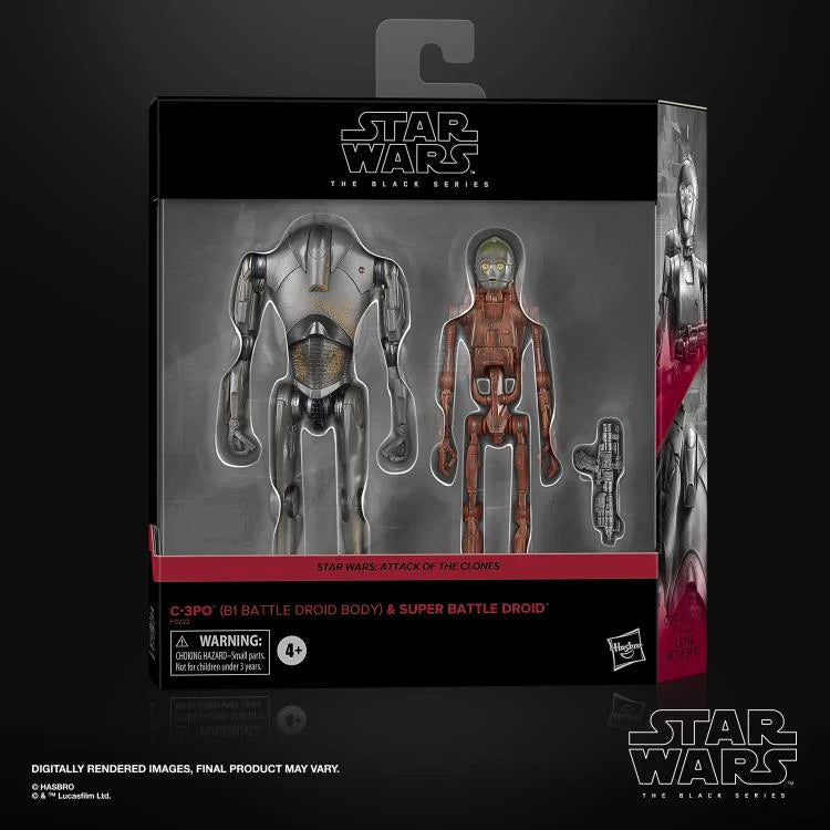 C-3PO and Super Battle Droid Figure Two-Pack (Attack of the Clones) Star Wars: The Black Series
