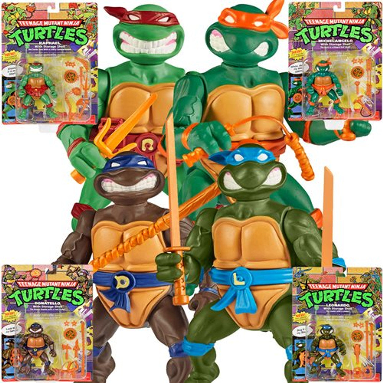 Teenage Mutant Ninja Turtles - Classic Storage Shell (4 Pack) - Action Figures