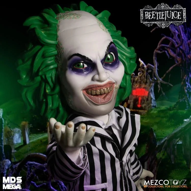 Mega Scale Talking Beetlejuice Beetlejuice Mezco Designer Series MDS