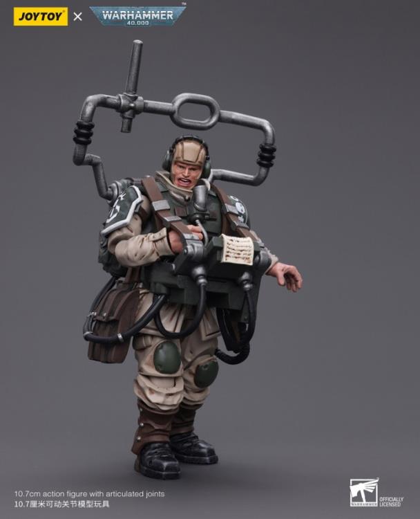 JOYTOY Warhammer 40k - Astra Militarum Cadian Command Squad Veteran with Master Vox
