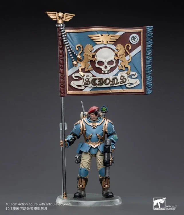 JOYTOY Warhammer 40k - Astra Militarum Tempestus Scions Command Squad 55th Kappic Eagles Banner Bearer