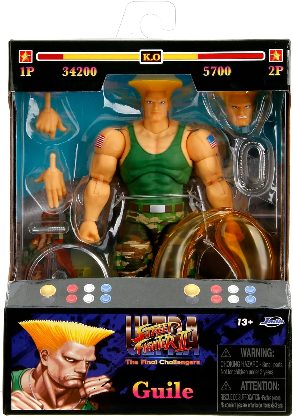 Guile 1/12 Scale Figure Ultra Street Fighter II: The Final Challengers Jada Toys