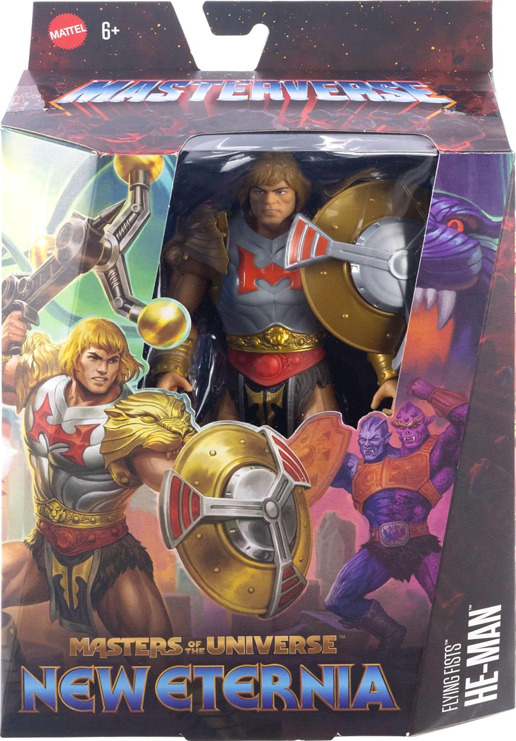 New Eternia Flying Fists He-Man Figure Masters of the Universe Masterverse Mattel