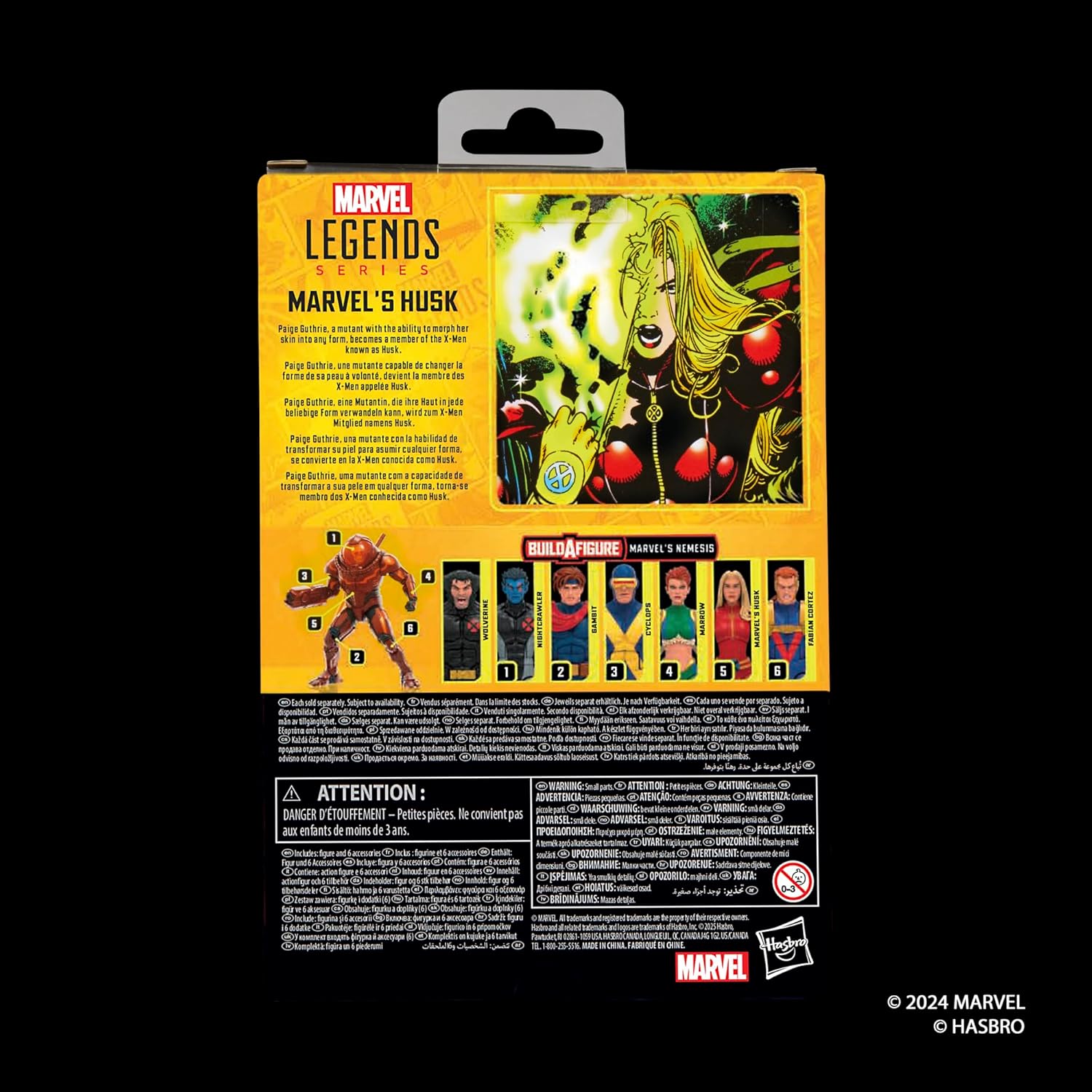 Marvel's Husk Action Figure X-Men Marvel Legends Marvel's Nemesis BAF