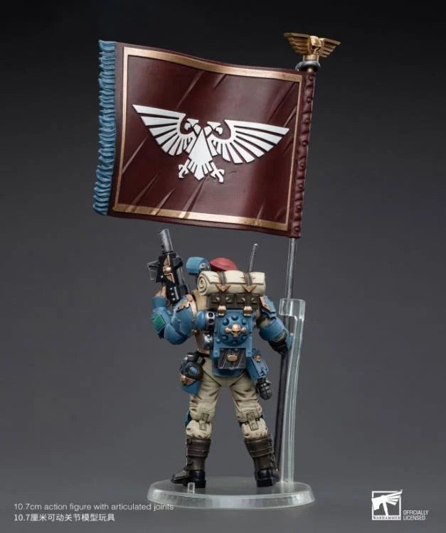 JOYTOY Warhammer 40k - Astra Militarum Tempestus Scions Command Squad 55th Kappic Eagles Banner Bearer