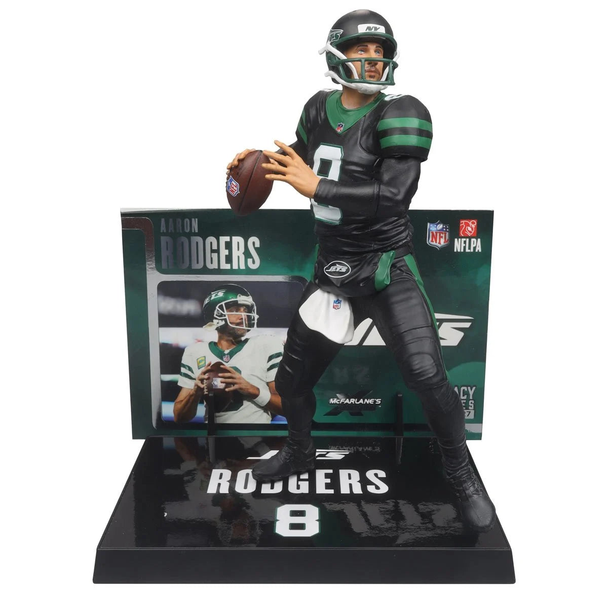 Aaron Rodgers (Black Jersey) Platinum Chase - New York Jets NFL SportsPicks 2024 Posed Figure