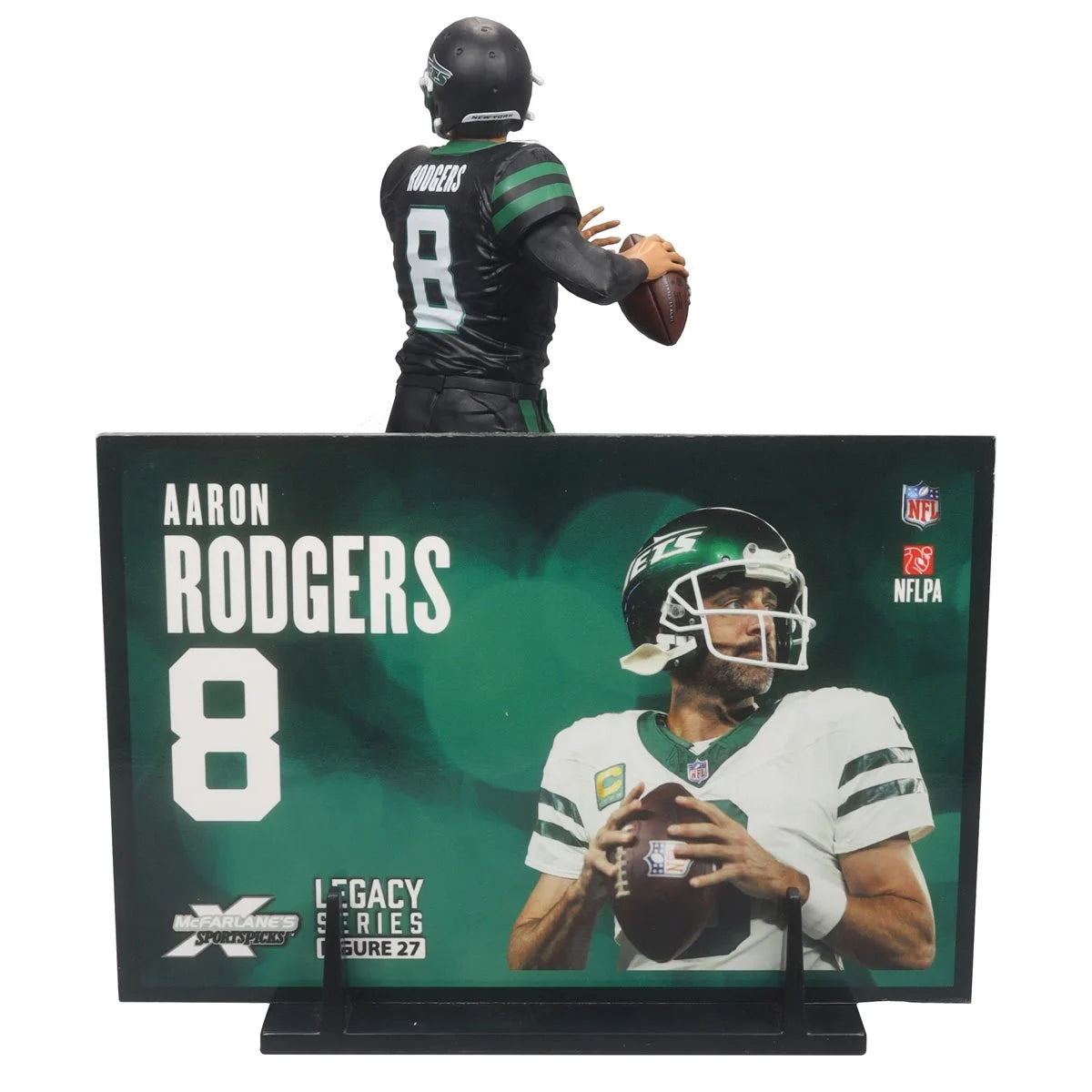 Aaron Rodgers (Black Jersey) Platinum Chase - New York Jets NFL SportsPicks 2024 Posed Figure