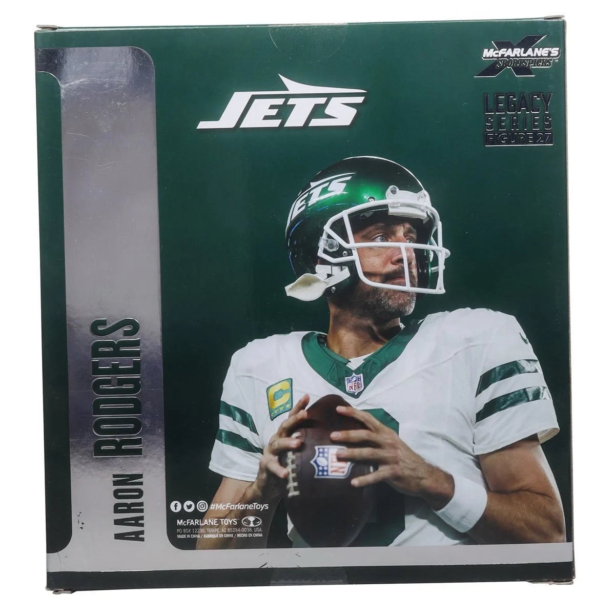 Aaron Rodgers (Green Jersey) - New York Jets NFL SportsPicks 2024 Posed Figure