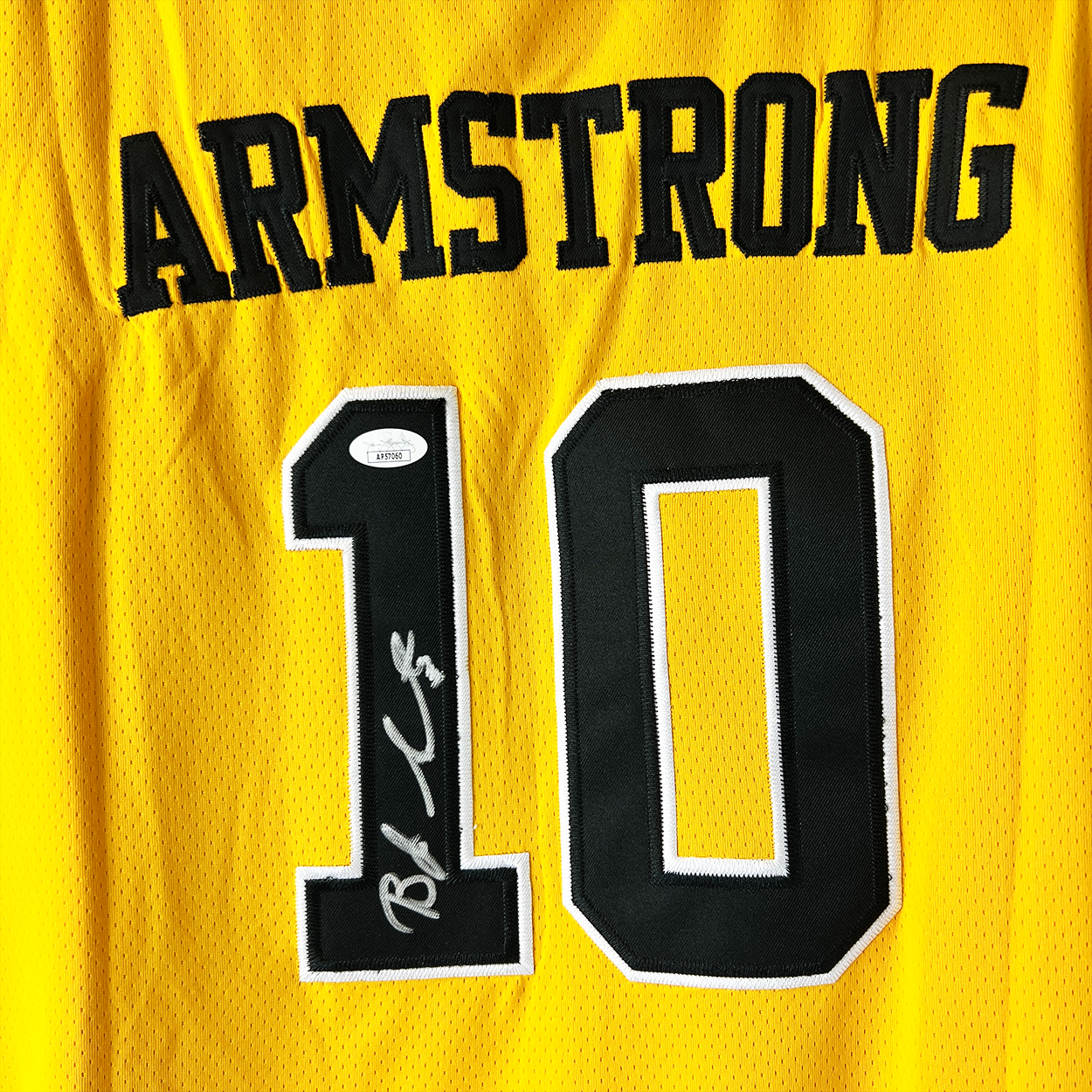 B.J. Armstrong Autographed Yellow Iowa Hawkeyes Jersey (JSA Certified Authentic)