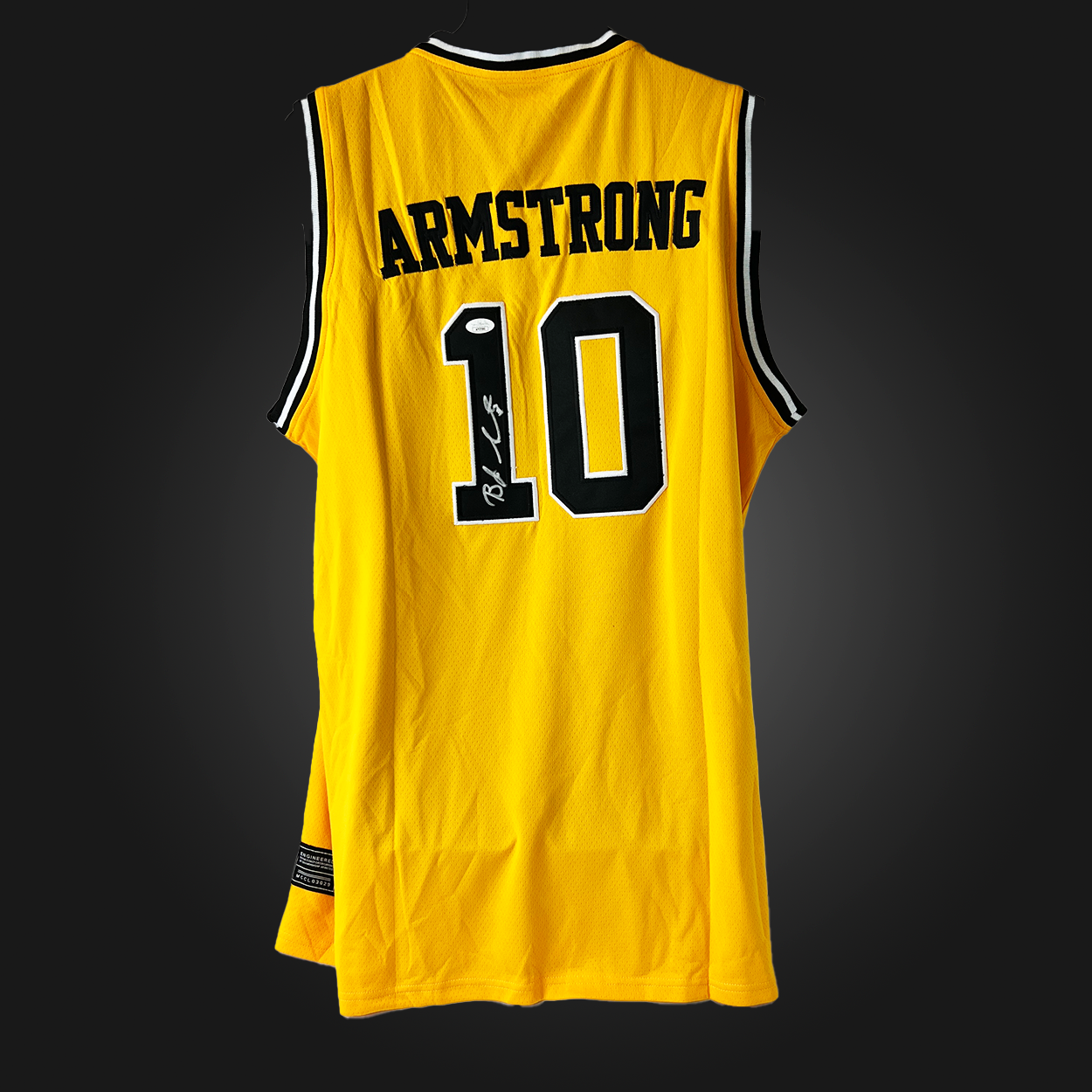 B.J. Armstrong Autographed Yellow Iowa Hawkeyes Jersey (JSA Certified Authentic)