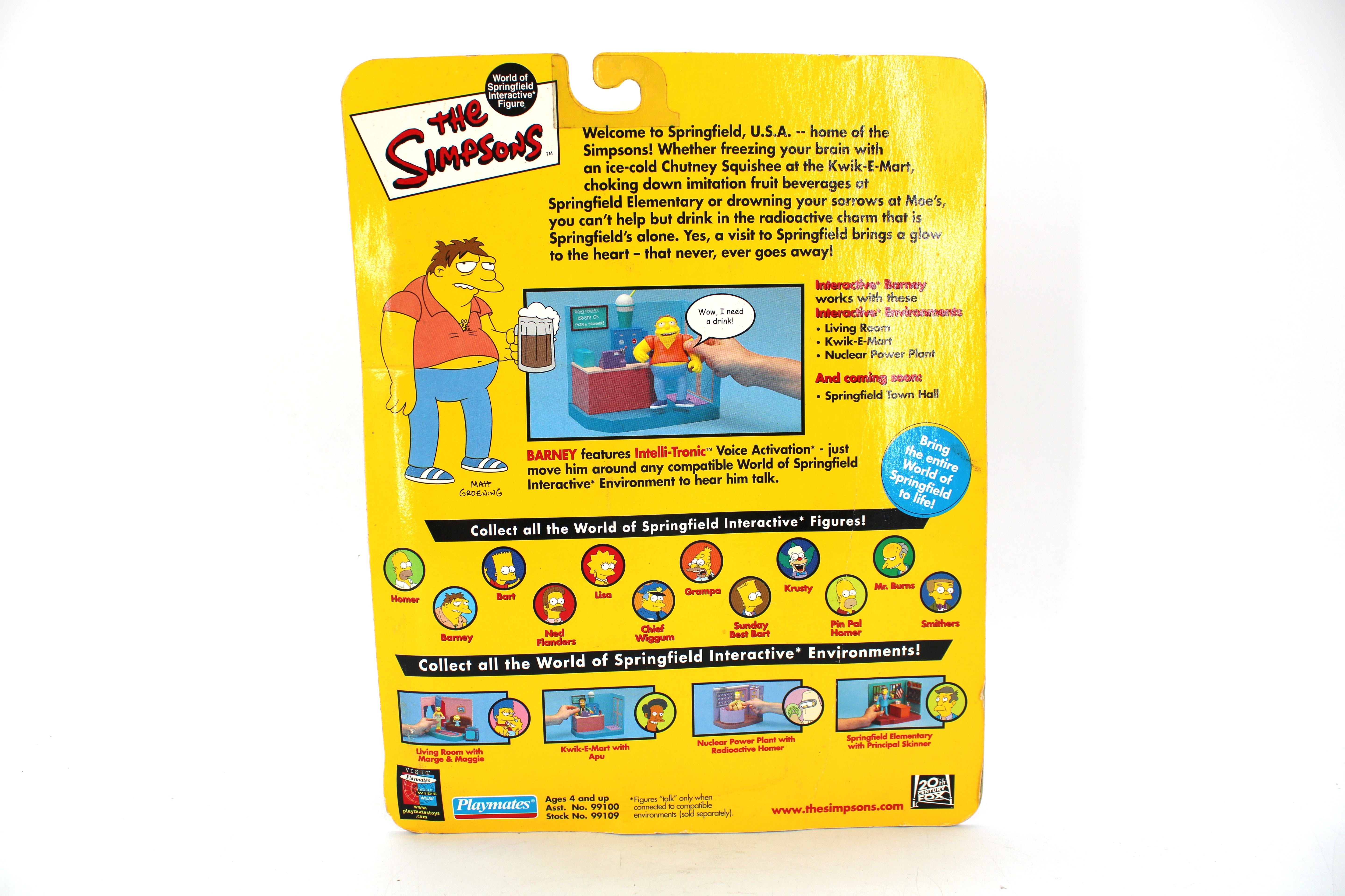 The Simpsons Barney Gumble Action Figure (2000 Playmates Toys) - view 2