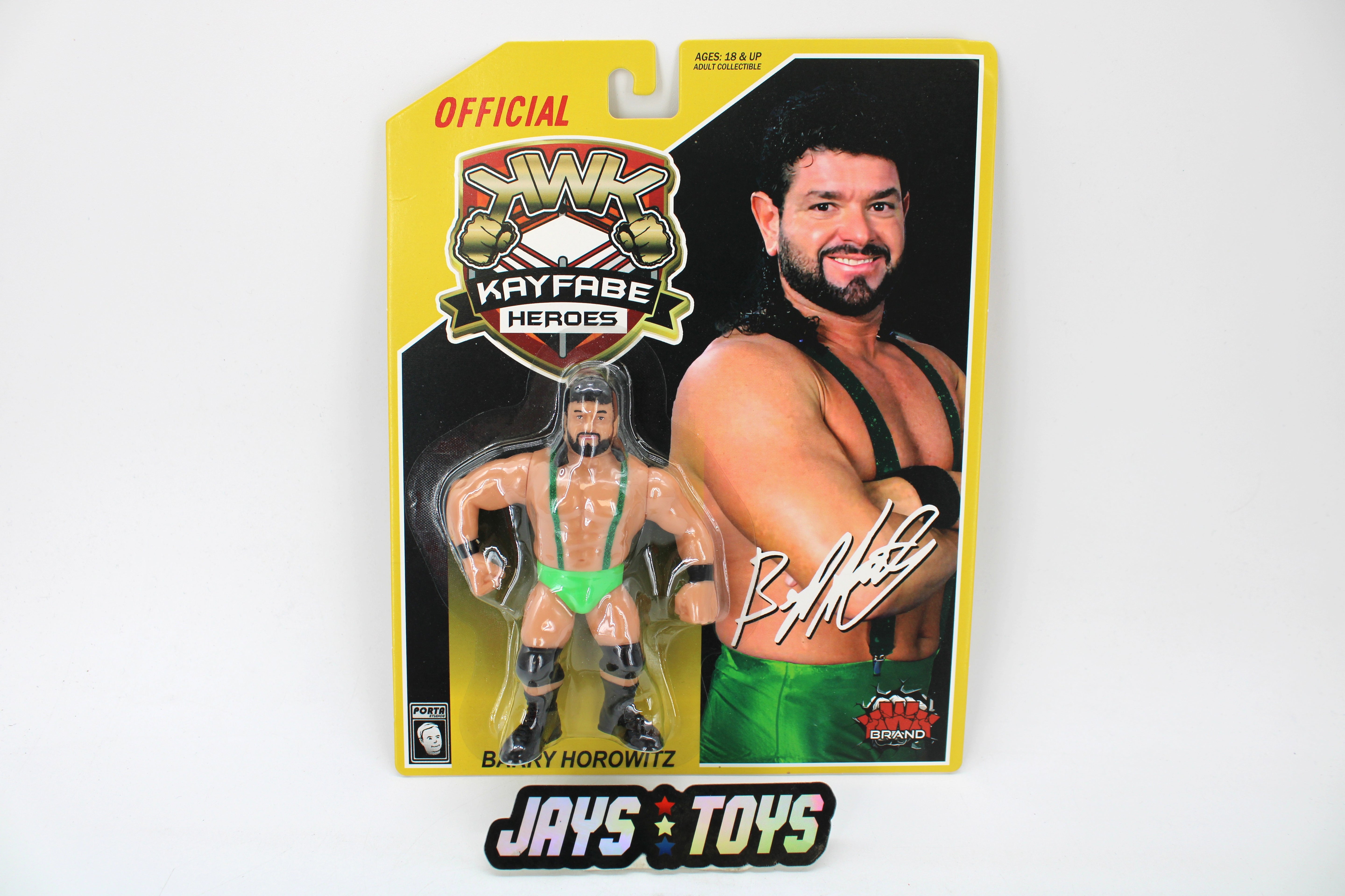 KWK Kayfabe Heroes Barry Horowitz Action Figure – Yellow Card (2025) product image