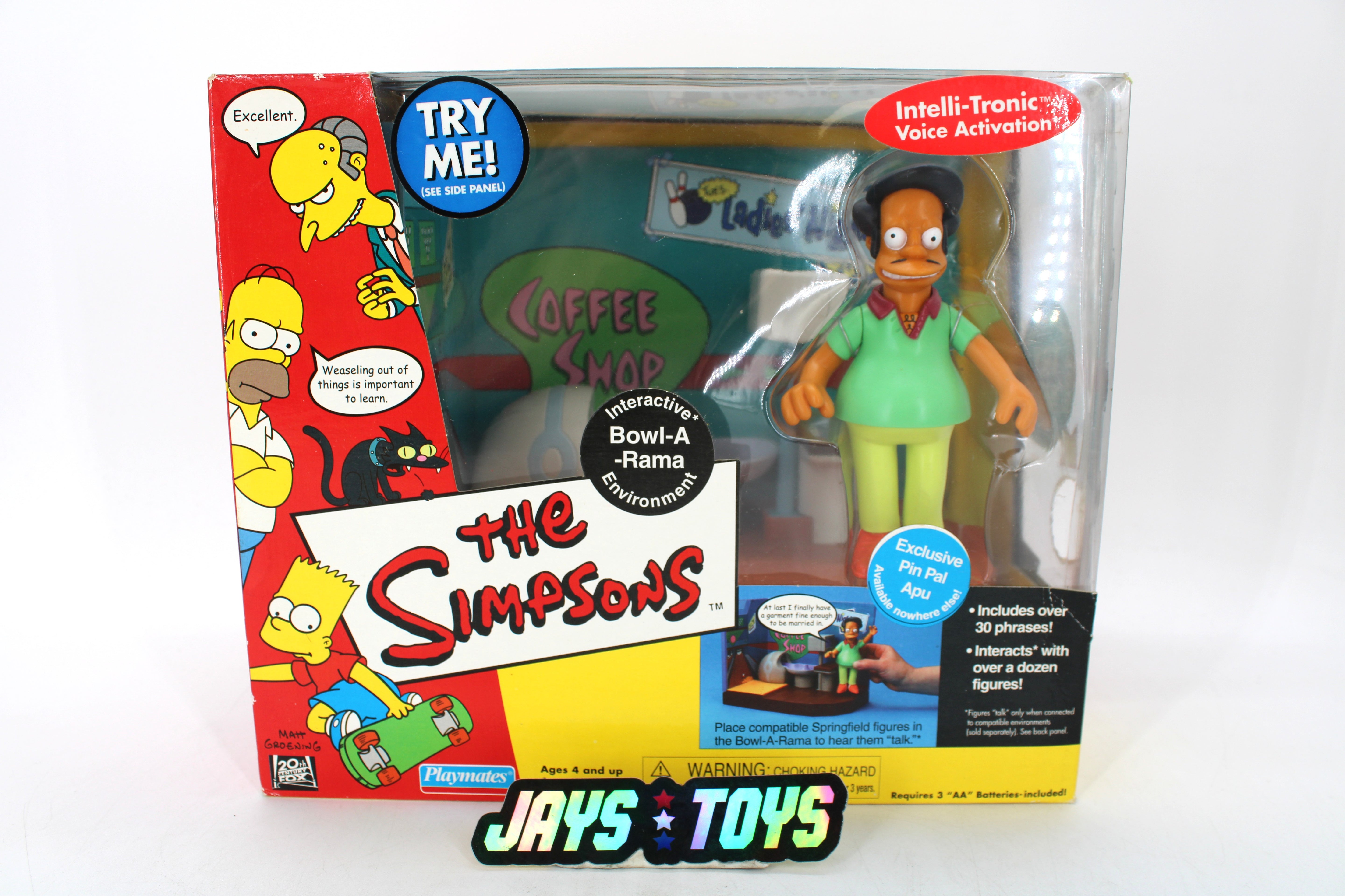 The Simpsons Bowl-A-Rama with Pin Pal Apu Action Figure Set (2001 Playmates Toys) product image
