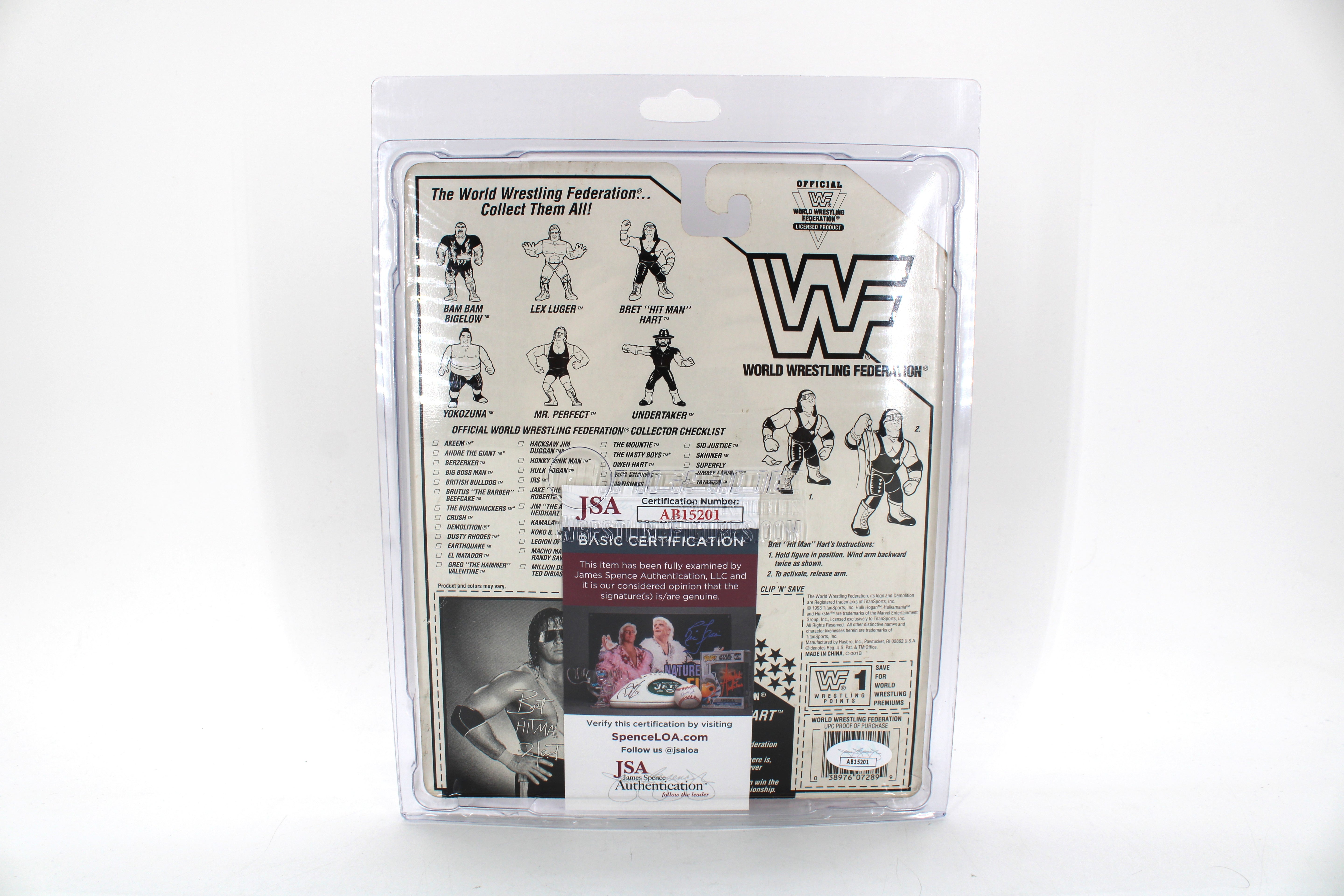 WWF Bret "Hit Man" Hart Signed Action Figure with COA (1993) - view 7