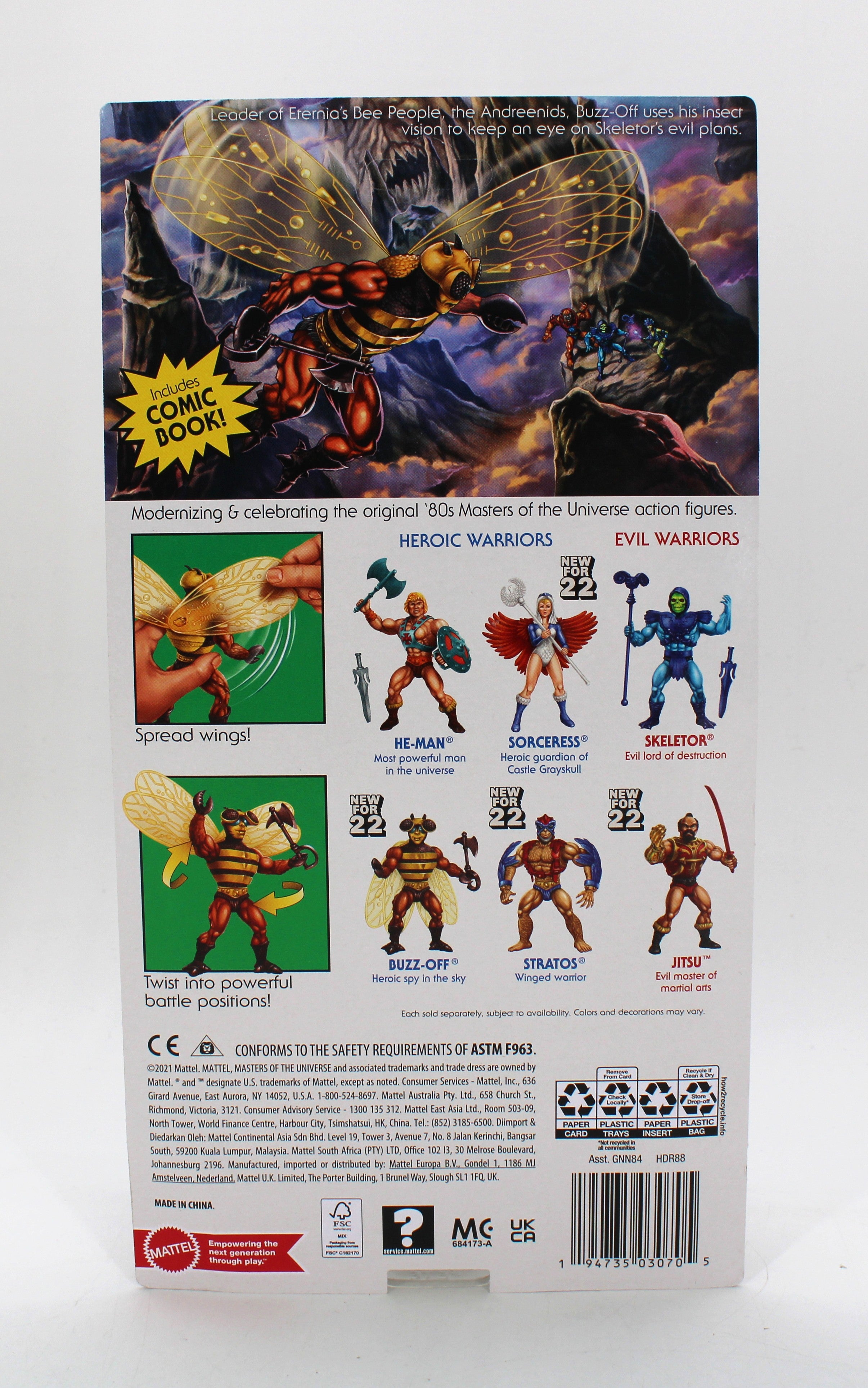 Mattel Masters of the Universe Origins Buzz-Off Action Figure (2021) - view 2
