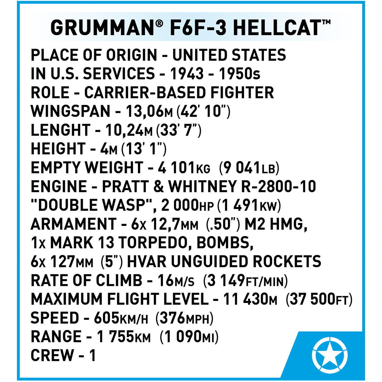 Grumman F6F Hellcat Fighter : Set #5883 - view 11