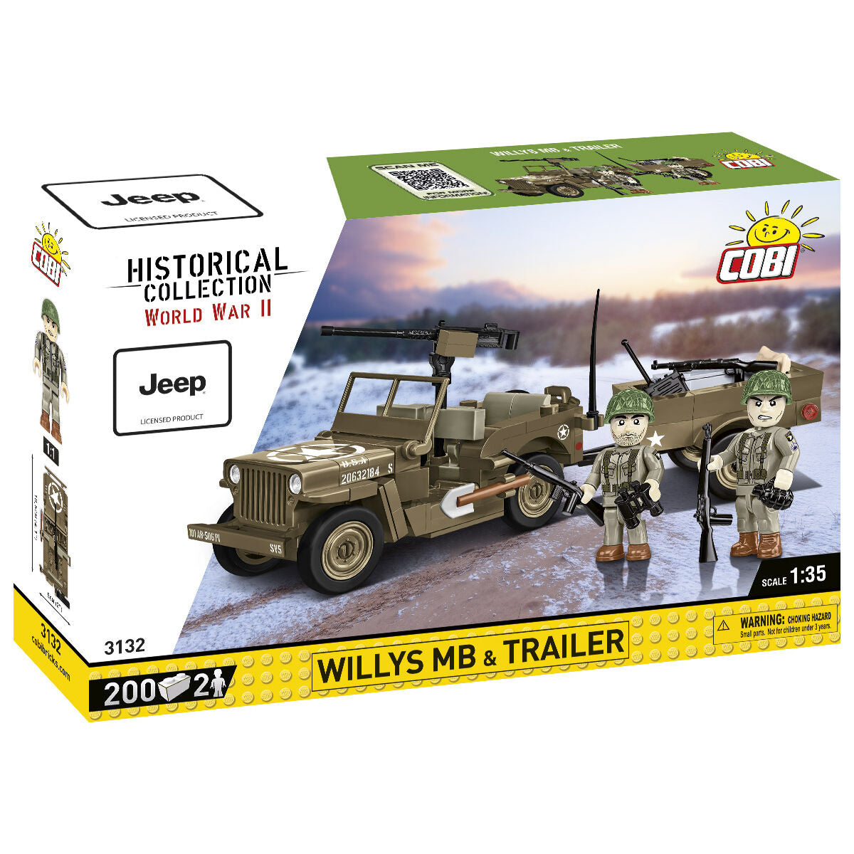 COBI JEEP Willys MB Vehicle and Trailer : Set #3132 product image