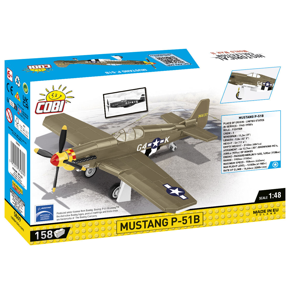 Mustang P-51B Fighter : Set #5869 - view 2
