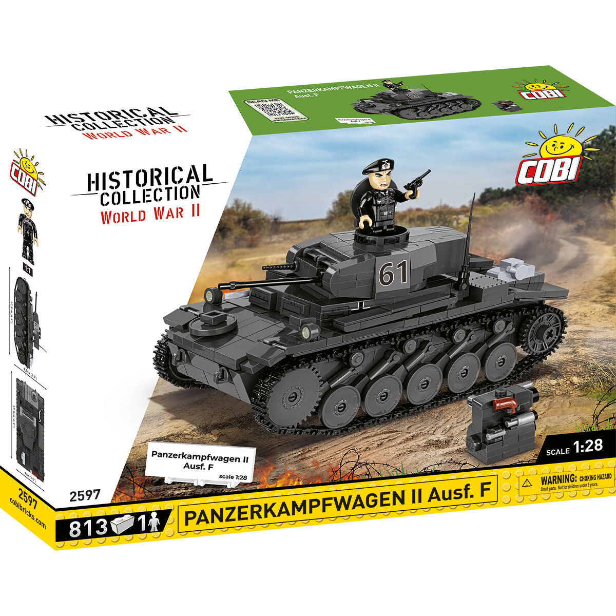 COBI PanzerKampWagen II Ausf. F Tank : Set #2597 product image