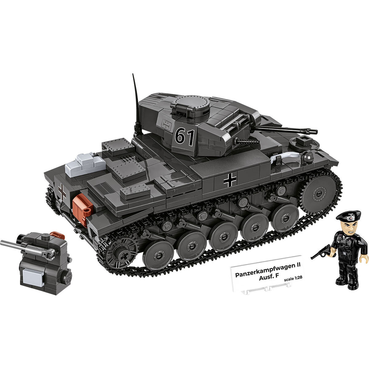 COBI PanzerKampWagen II Ausf. F Tank : Set #2597 - view 6