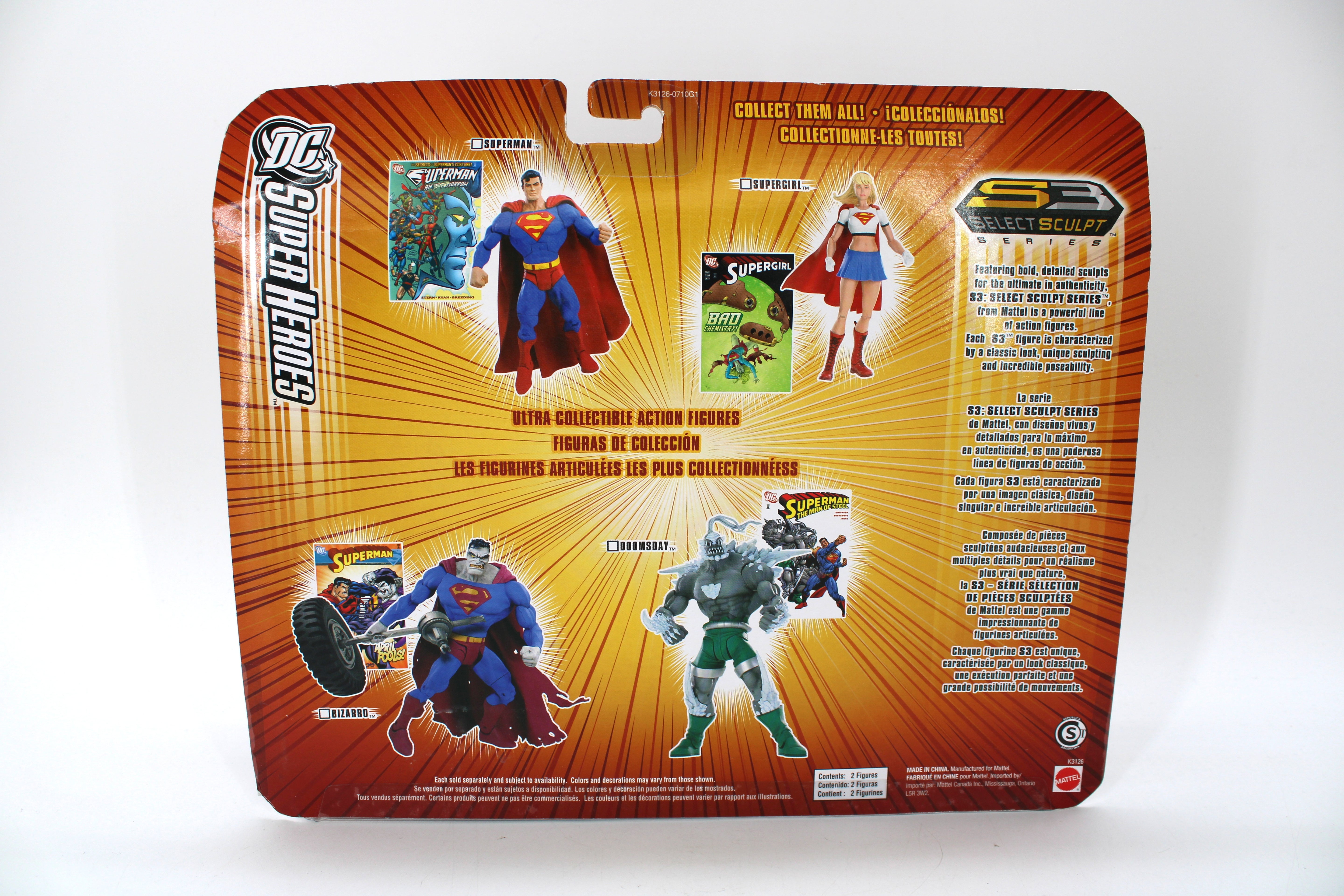 DC Super Heroes Select Sculpt Series Clark Kent & Superman Action Figure (2006) - view 2