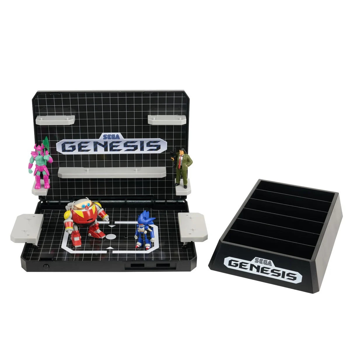 Console Heroes Sega Genesis Supervillain Boss Bundle Playset with Cartridge Storage Tray