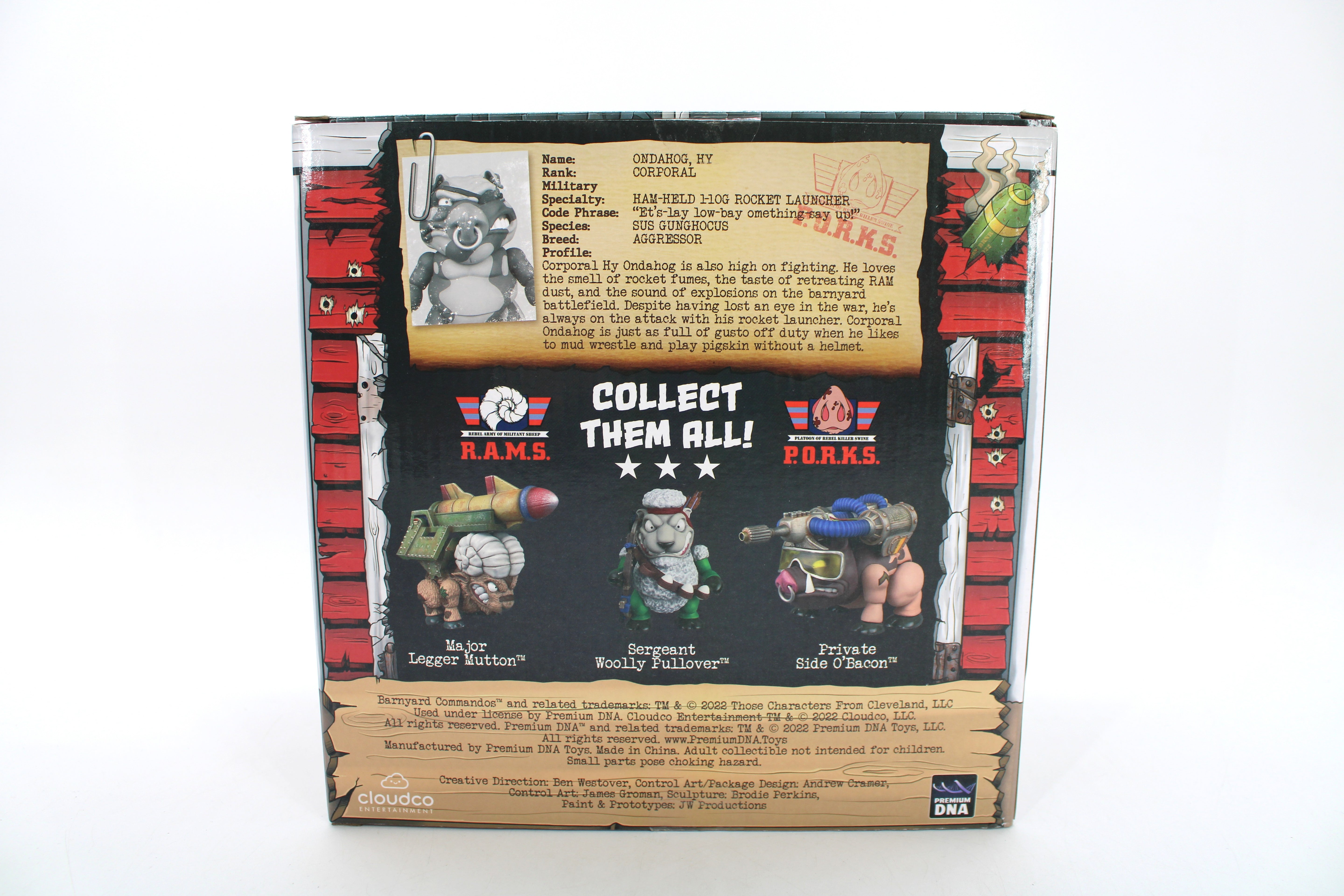 Barnyard Commandos Corporal Hy Ondahog Action Figure (2022 Premium DNA Toys) - view 3