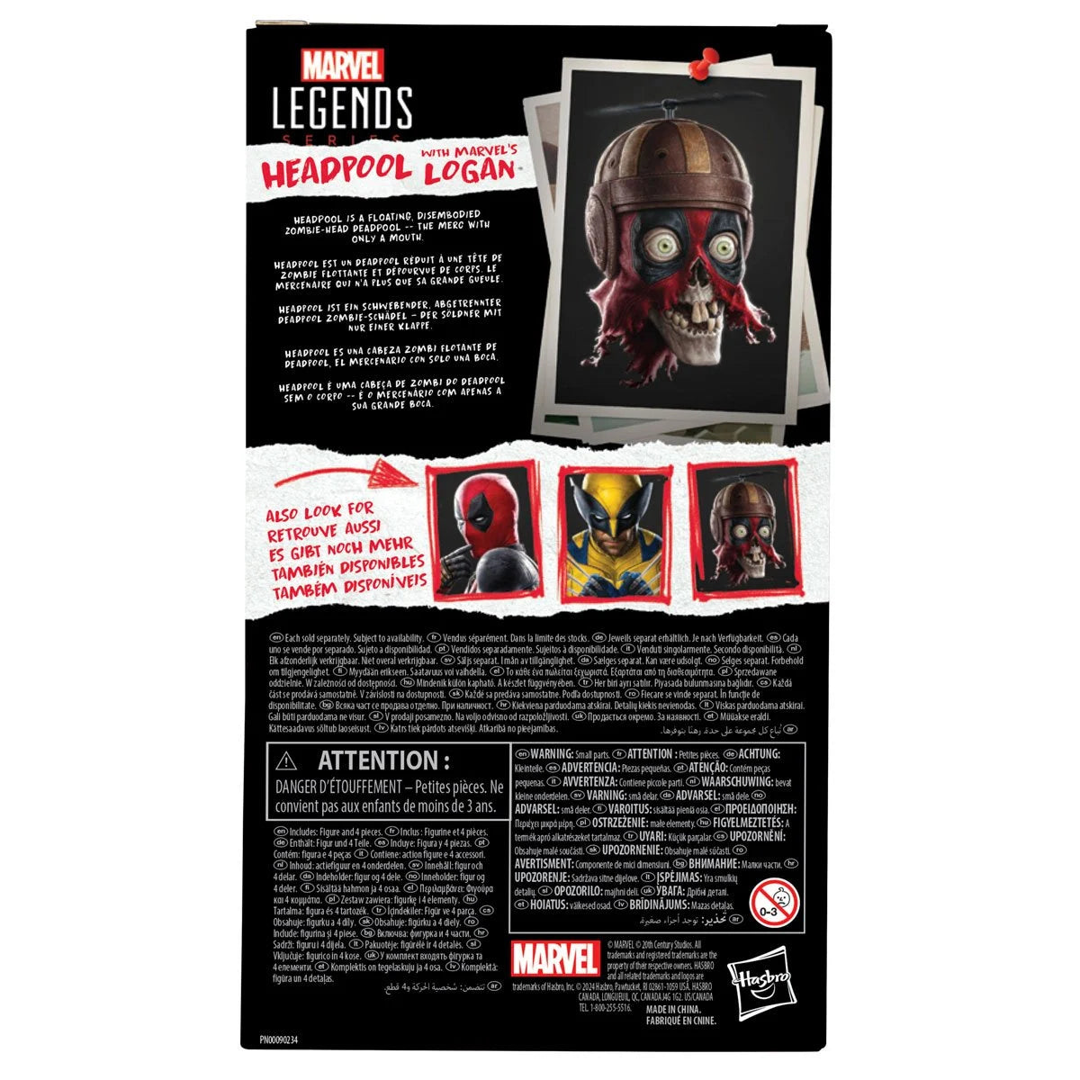 Deadpool & Wolverine Marvel Legends Headpool with Logan Action Figure