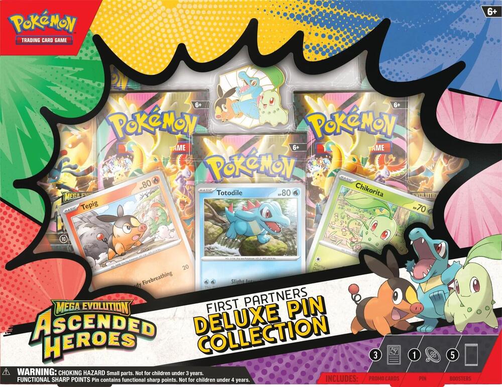 Pokemon TCG: Mega Evolution Ascended Heroes First Partners Deluxe Pin Collection