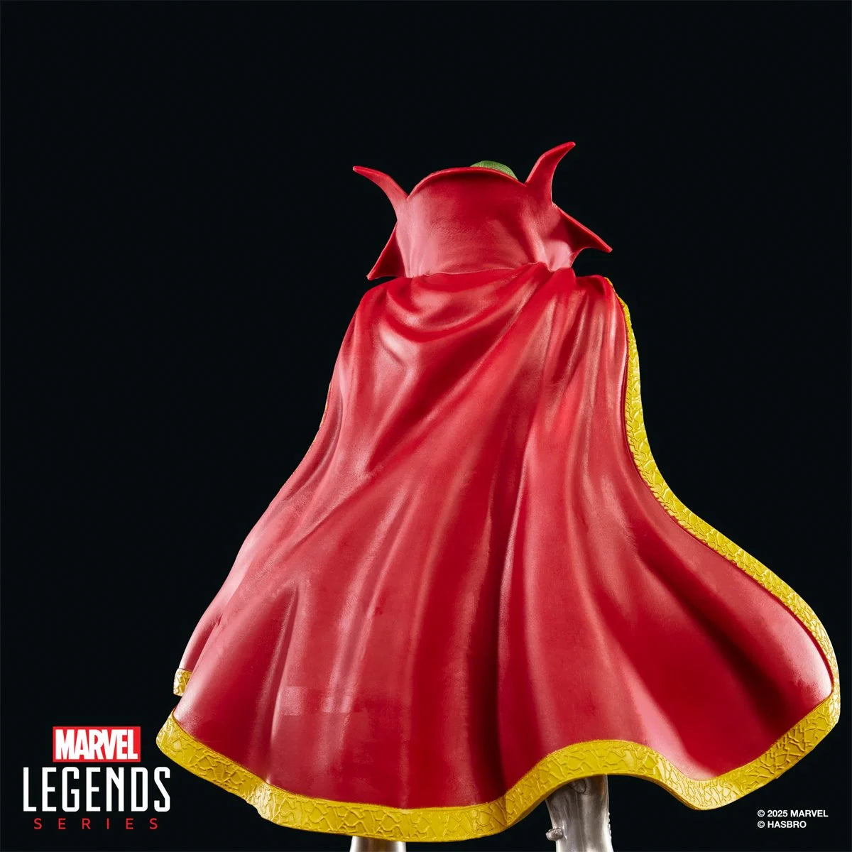 Emperor Doom Marvel Legends 6-inch figure detail view showing mystical accessories and cape