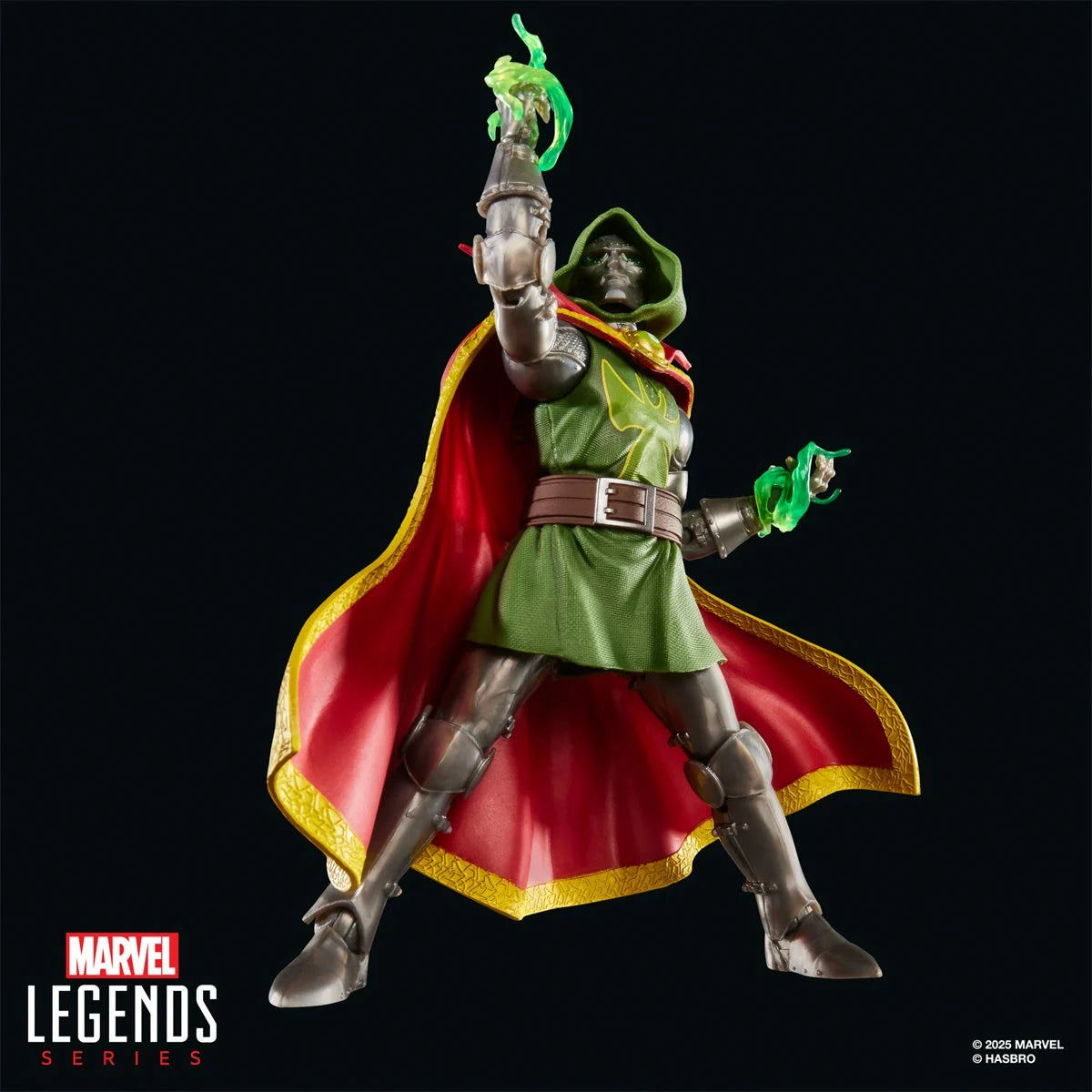 Marvel Legends Emperor Doom 6-inch action figure detailed view showing costume and sculpt
