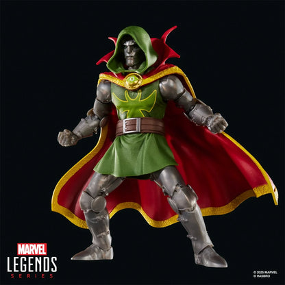 Emperor Doom Marvel Legends 6-inch action figure detail view showing mystical Sorcerer Supreme accessories