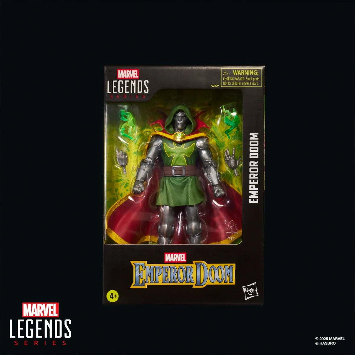 Emperor Doom Marvel Legends 6-inch figure detail view showing mystical Sorcerer Supreme themed accessories