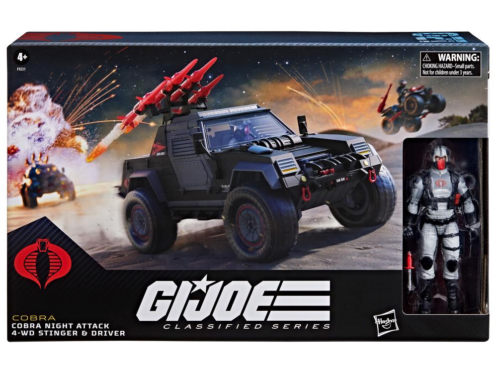 G.I. Joe Classified Series Cobra Night Attack 4-WD Stinger 6-Inch Scale Vehicle with Driver Action Figure