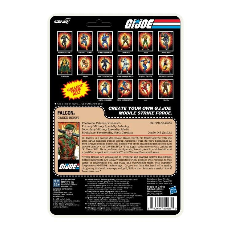 G.I. Joe: The Movie ReAction+ Lt. Falcon (Green Beret) Action Figure