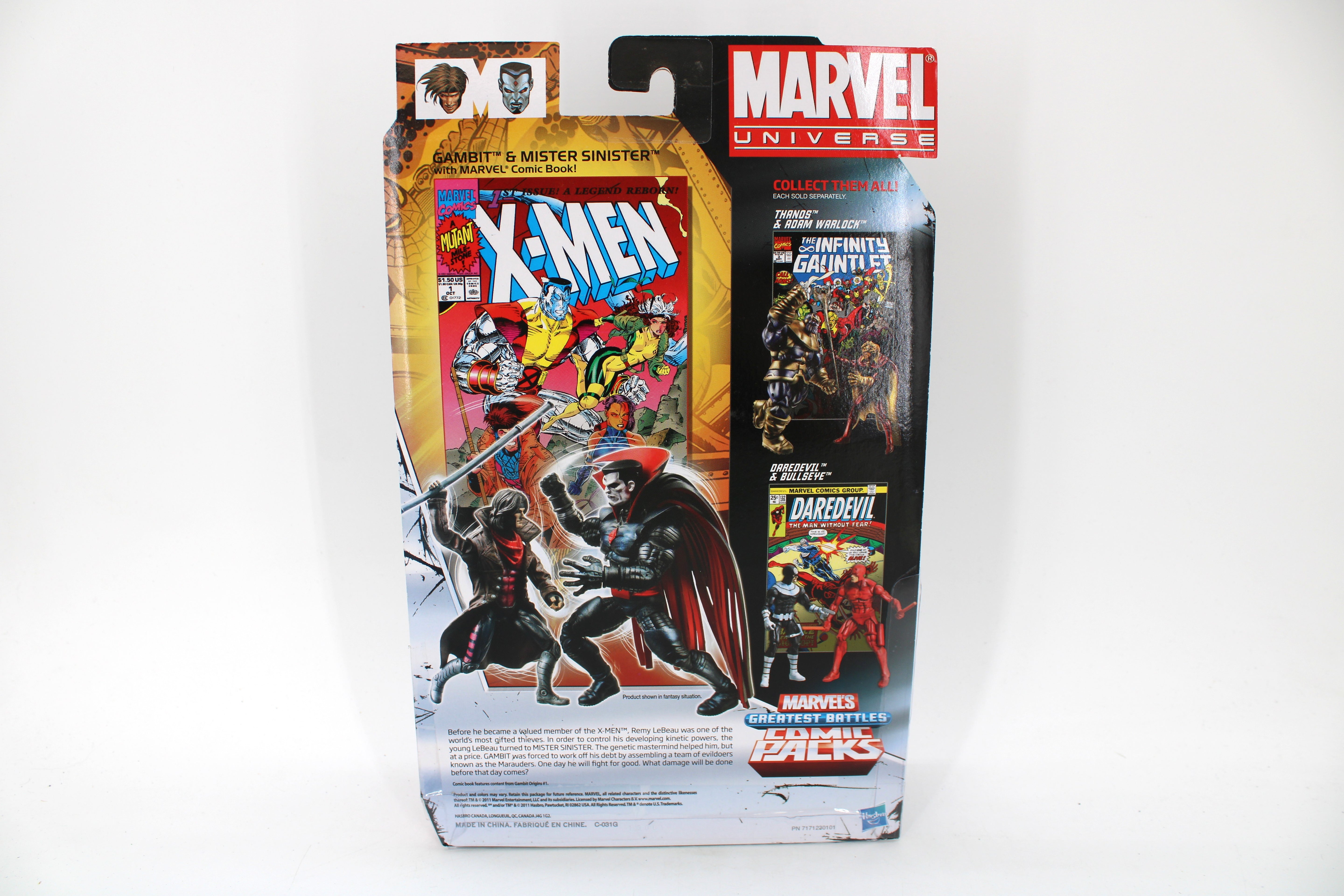 Marvel Universe Greatest Battles Comic Packs Gambit & Mister Sinister Action Figures (2011 Hasbro) - view 2