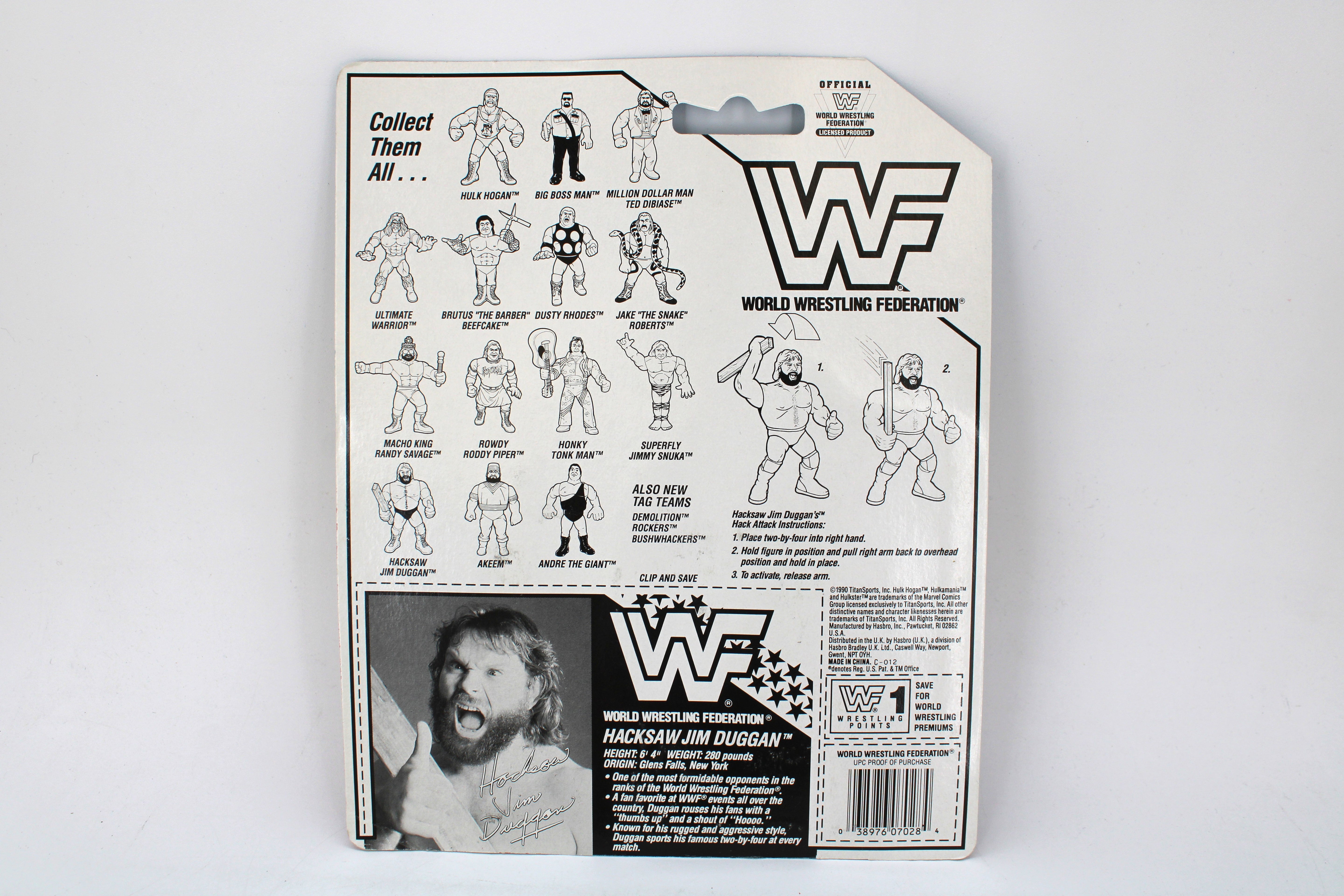 WWF Hacksaw Jim Duggan Action Figure (1990) - view 2
