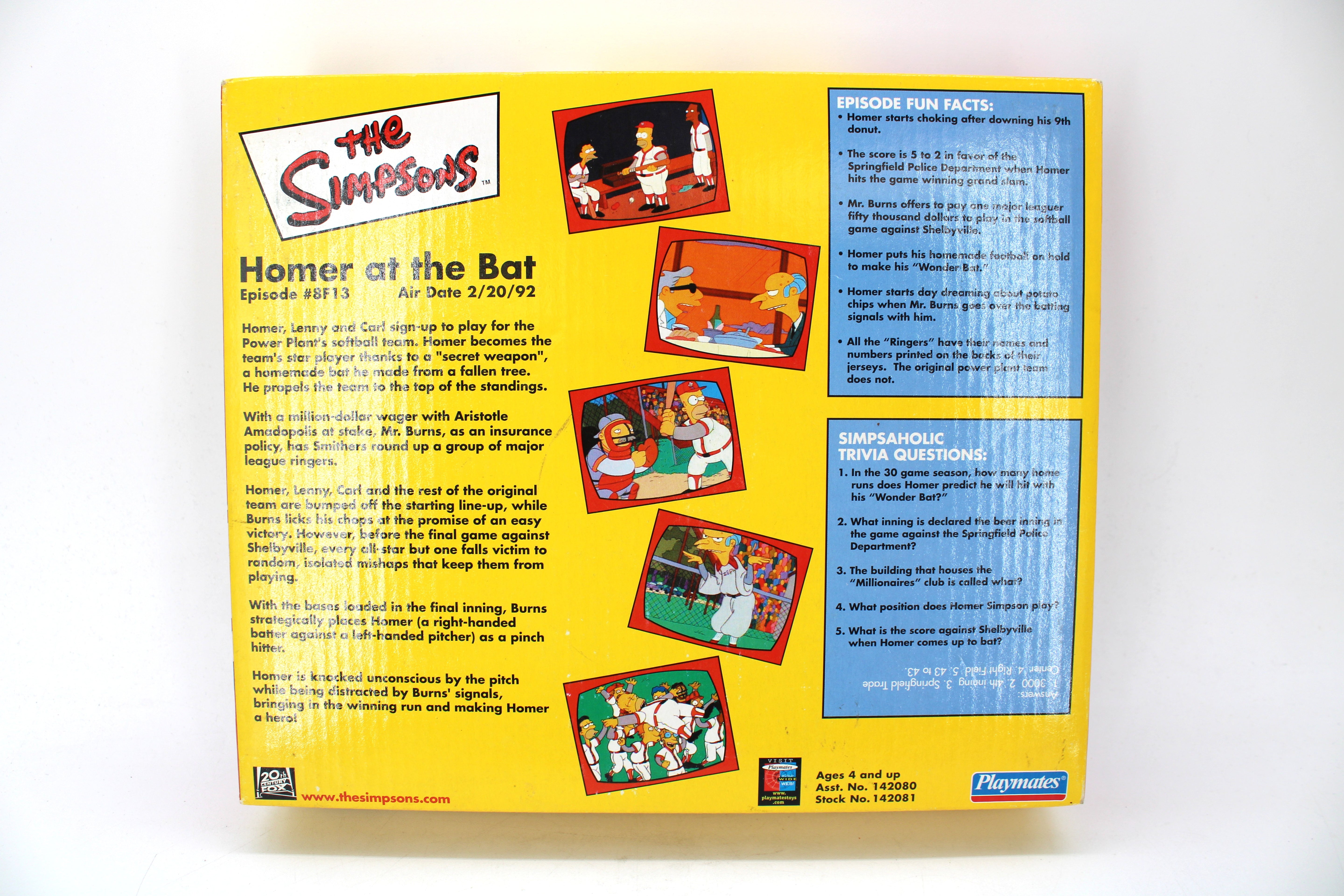 The Simpsons Homer at the Bat Figure Set (2002 Playmates Toys) - view 2