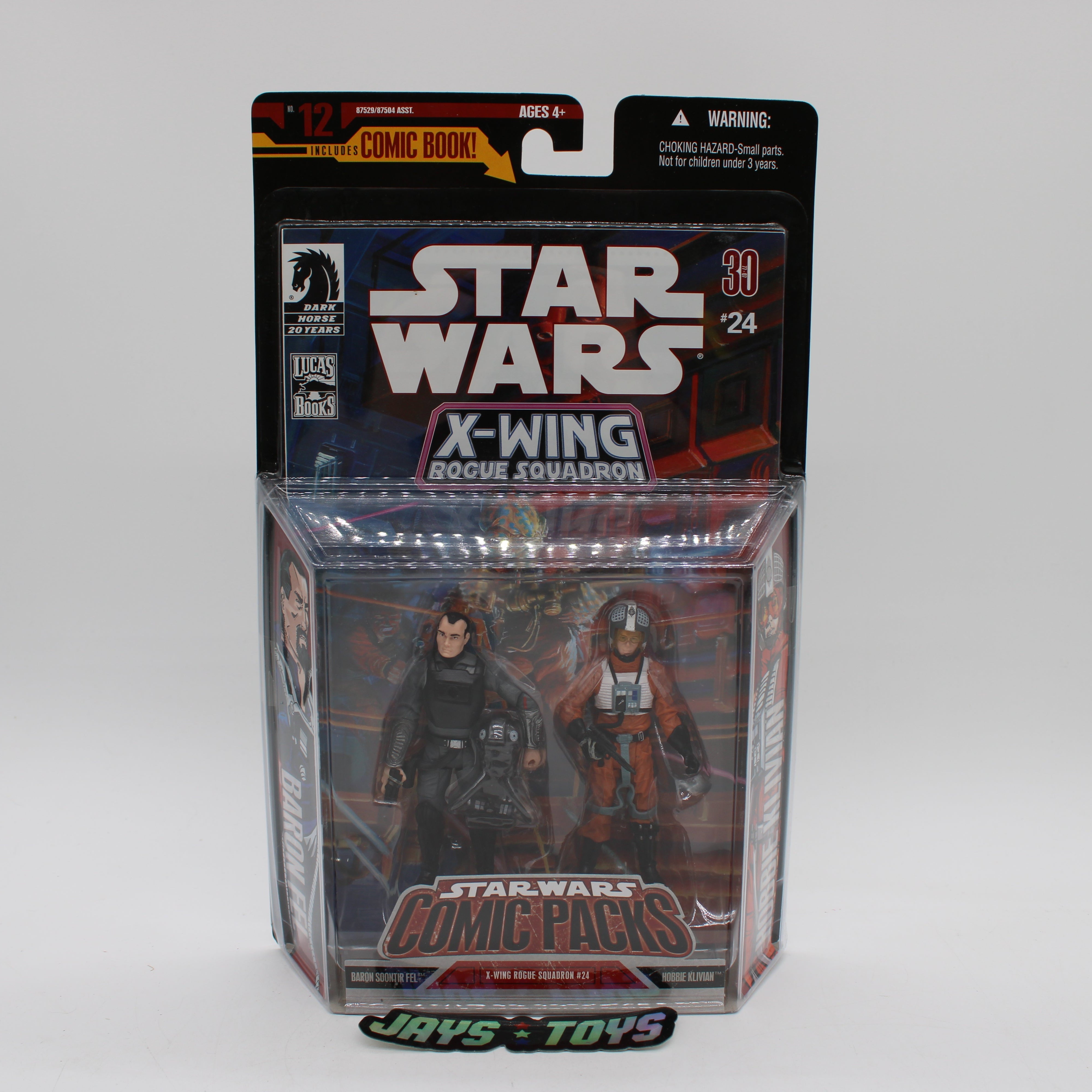 Baron Soontir Fel & Hobbie Klivian Star Wars Comic Packs X-Wing Rogue Squadron #24 Action Figure Set